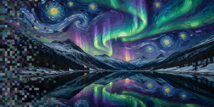 Aurora Night, Painted